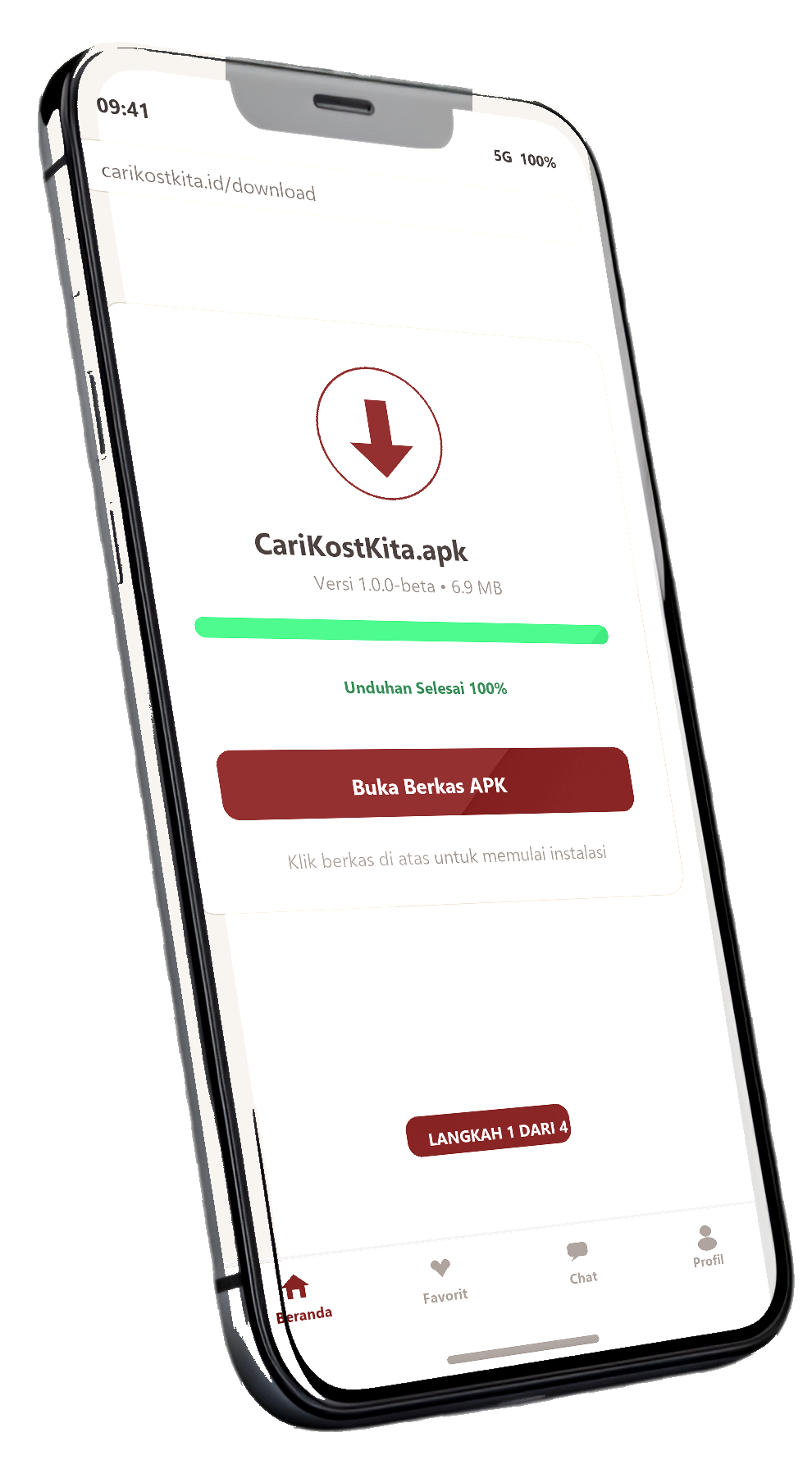 Simulasi Instalasi Langkah 1: Download Berkas APK